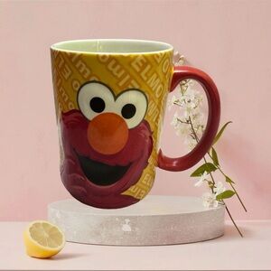Sesame Street Elmo Red and Yellow ceramic  Mug 3D